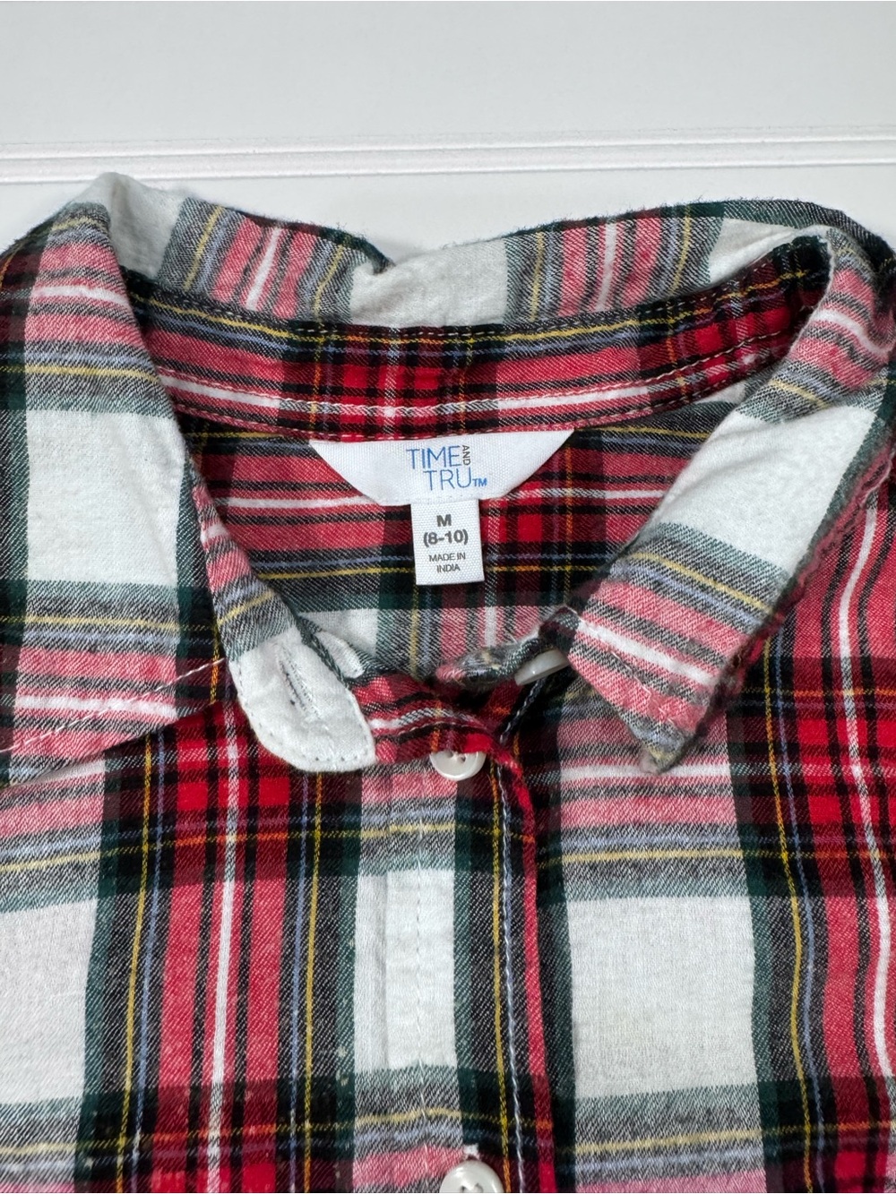Custom up cycled bleached flannel, with "Holly Jolly" - Picture 4 of 5